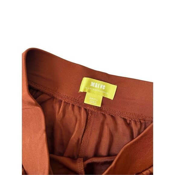 Maeve by Anthropologie Shiloh Wide Leg Pull On Pants size S Rust Orange - Picture 7 of 13